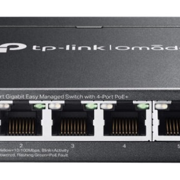 Switch TP-LINK ES205GP 5 Puertos Gigabit con 4 Puertos PoE+ Gestionado por Nube Switch TP-LINK ES205GP 5 Puertos Gigabit con 4 Puertos PoE+ Gestionado por Nube