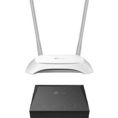 Kit Router TP-LINK TL-WR850N - 2.4 GHz - 300 Mbit/s - 4x RJ-45 - 2 Antenas - ONU XZ000G3 - KITONU-TLWR850N