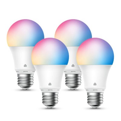 Foco Smart LED TP-LINK  KL125 -  9W - 800 Lúmenes -  Wi-Fi -  Luz de Colores  - Ajustable/ Regulable 4 Piezas - KL125P4