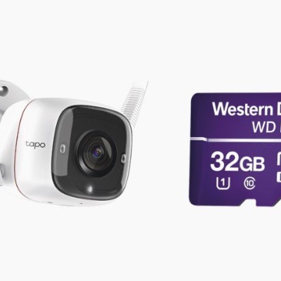 Cámara TP-Link Tapo C310 - 3MP - Bala - Lente Focal 3.89mm - IR 30M - Wi-Fi + MicroSD 32GB - TAPOC310/WD32