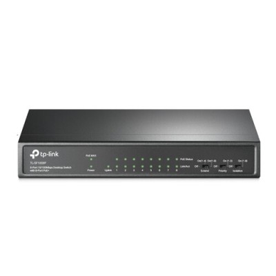 Switch TP-LINK TL-SF1009P - Fast Ethernet - 9 Puertos - Soporta 8 PoE+ - No Gestionado - TL-SF1009P