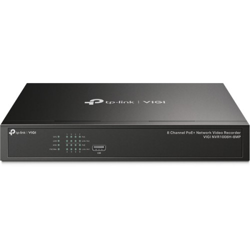 Grabador de Video en Red TP-Link Vigi 8 Canales 4K Hasta 10TB HDMI VGA Modelo NVR1008H-8MP