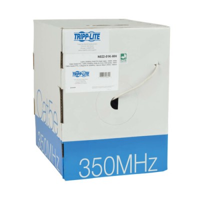 Bobina Tripp Lite N022-01K-WH - Cat5e - 305m - 24 AWG - Blanco - N022-01K-WH