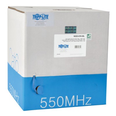 Bobina de Cable Tripp Lite - cat6 - 304.8 Mts - Azul - N222-01K-BL