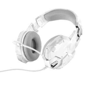 Diadema Trust GXT 322W Carus - Alámbrico - Micrófono - Blanca - 20864