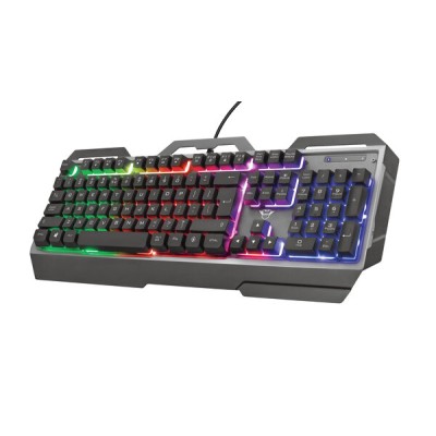 Teclado Gamer Trust GXT 856 Torac - Alámbrico - Español - Multimedia - RGB - 23742