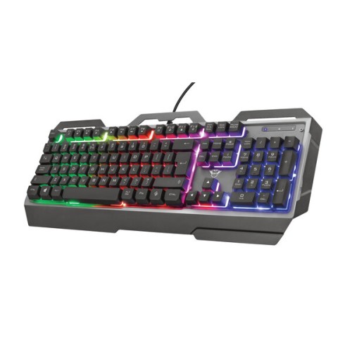 Teclado Gamer Trust GXT 856 Torac - Alámbrico Español RGB Multimedia - Modelo 23742
