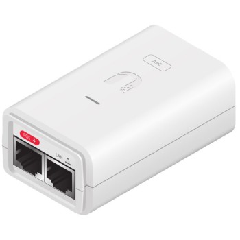 Inyector Ubiquiti - 2x RJ-45 - PoE -Gigabit - 24V - 7W - POE-24-7W-G-WH