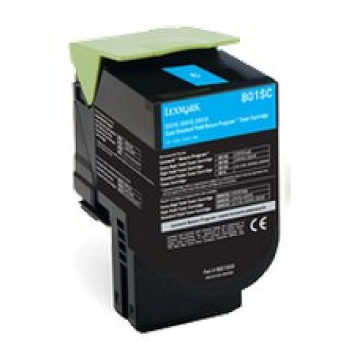 Tóner Lexmark Cian Original 80C8SC0 - Compatible con CX510de, CX410de