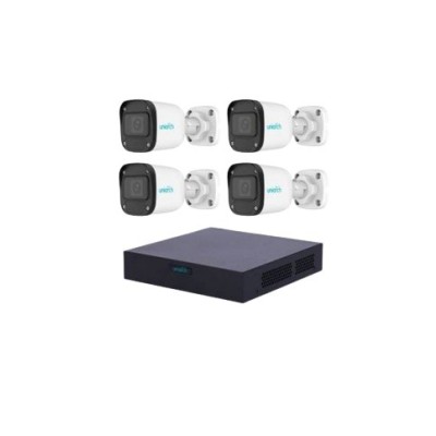 Kit de Vigilancia Uniarch XVR301-04F/4*UAC-B112-F28 - DVR 4 Canales - 4 Cámaras UAC-B112-F28 - Fuente de Poder Profesional - XVR301-04F/4*UAC-B112-F28