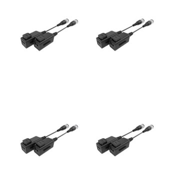 Kit de Transceptores UTEPO UTP101PHD6PAK4 - Pasivos - 4MP - 200M - 4 Pares - UTP101PHD6PAK4