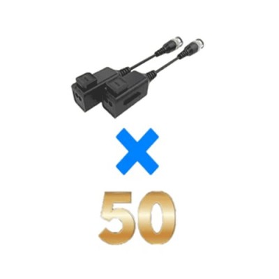 Kit de Transceptores UTEPO UTP101PHD6PAK50 - Pasivos - 4MP - 200M - 50 Pares - UTP101PHD6PAK50