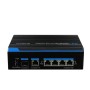 Switch Industrial UTEPO UTP7204GEHPOE - Gigabit Ethernet - 4 Puertos PoE - 1 Combo - 1 SFP - No Gestionado - UTP7204GE-HPOE