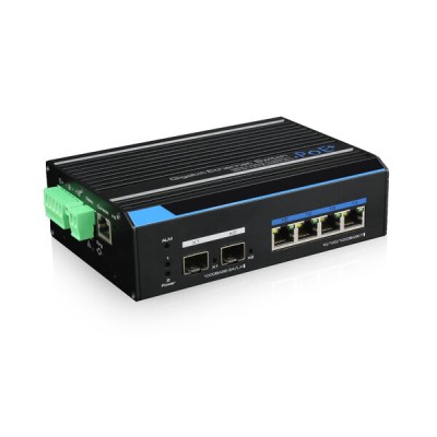 Switch Industrial UTEPO UTP7304GEPOE - Gigabit Ethernet - 4 Puertos PoE+ - 2 SFP - Gestionado - UTP7304GE-POE