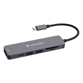 Docking Station USB Verbatim 32156 - USB-C/USB-A/HDMI/MicroSD/SD - Gris - 32156