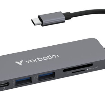 Docking Station USB Verbatim 32156 - USB-C/USB-A/HDMI/MicroSD/SD - Gris - 32156