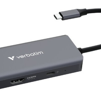 HUB USB Verbatim Essentials - 4 Puertos USB - 1 Puerto HDMI - 1 Puerto Ethernet - 32157