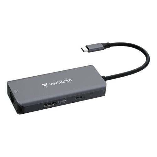 Hub USB Verbatim Essentials - 4 Puertos USB, 1 Puerto HDMI, 1 Puerto Ethernet - Modelo 32157