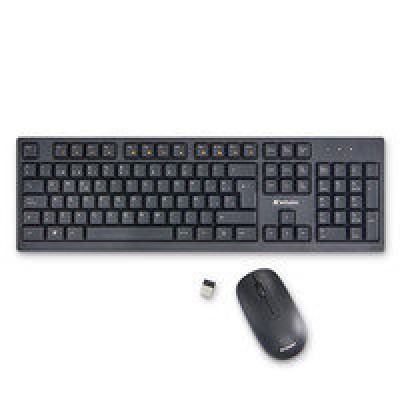 Kit de Teclado y Mouse Verbatim 70708 - Inalámbrico - Negro - 70708