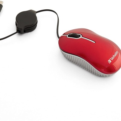 Mouse Verbatim 70745 - Alámbrico - USB-C - Rojo - 70745
