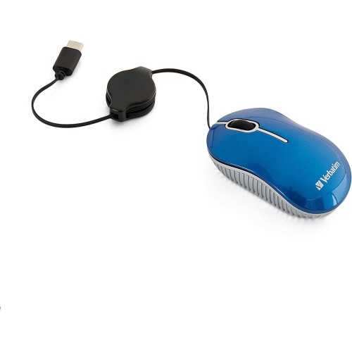Mouse Verbatim Alámbrico USB-C Azul Modelo 70746