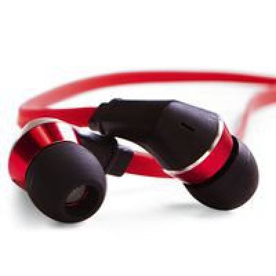 Auriculares Verbatim Tangle-Free Sin Enredos 99209 - 3.5mm - Rojo/Negro - 99209
