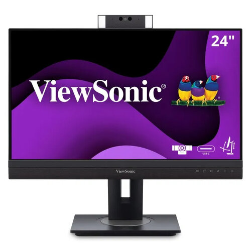 Monitor ViewSonic 24 pulgadas Full HD para Video Conferencias VG2457V con Cámara Web y Altavoces