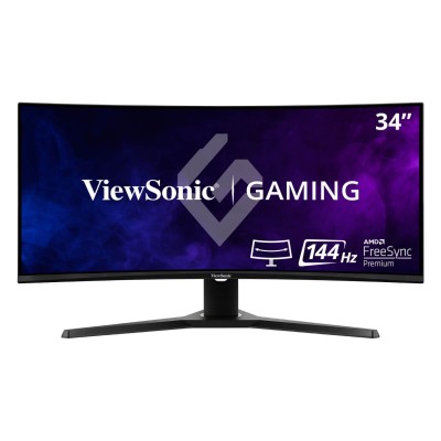 Monitor Gamer ViewSonic VX3418-2KPC - 34" - WQHD - 144Hz - HDMI - DisplayPort - Altavoces - Curvo - VX3418-2KPC