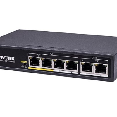 Switch Vivotek AW-FET-060C-065 - Fast Ethernet - 4 Puertos PoE - 2 FE RJ-45 - No Administrable - AW-FET-060C-065