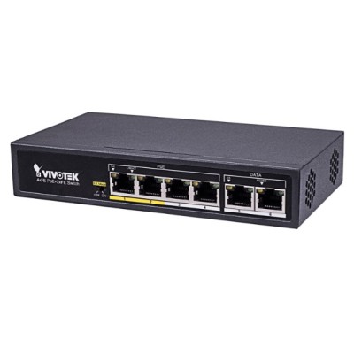 Switch Vivotek AW-FET-060C-065 - Fast Ethernet - 4 Puertos PoE - 2 FE RJ-45 - No Administrable - AW-FET-060C-065