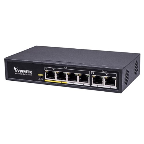 Switch Vivotek 6 Puertos Fast Ethernet con 4 Puertos PoE - Modelo AW-FET-060C-065