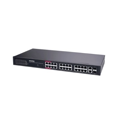 Switch Vivotek AW-GEL-285A-380 - Gigabit Ethernet - 24 Puertos PoE - 2 SFP - Gestionado - AW-GEL-285A-380