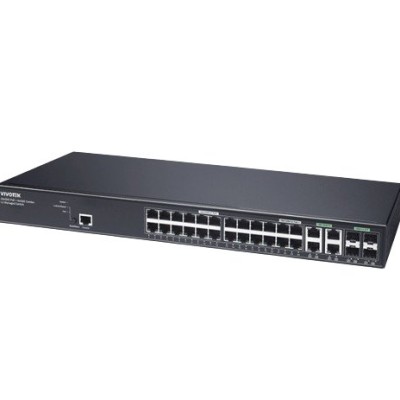 Switch Vivotek AW-GEV-288A-370 - Gigabit Ethernet - 24 Puertos PoE+ - 4 SFP - Gestionado - AW-GEV-288A-370