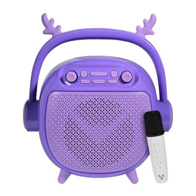Bocina Vorago BSP-205 - Bluetooth/MSD/USB/3.5 mm - Micrófono con Modos de Voz - Púrpura - BSP-205