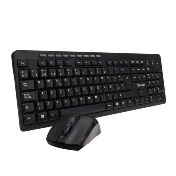 Kit de Teclado y Mouse Vorago KM-304 - Inalámbrico - USB - Multimedia - Negro - KM-304