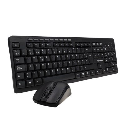 Kit de Teclado y Mouse Vorago KM-304 - Inalámbrico - USB - Multimedia - Negro - KM-304