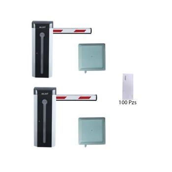 Kit de Control de Acceso WEJOIN con 2 Barreras, 2 Lectoras UHF y 100 Tags Adheribles - Modelo KIT-WJCB120