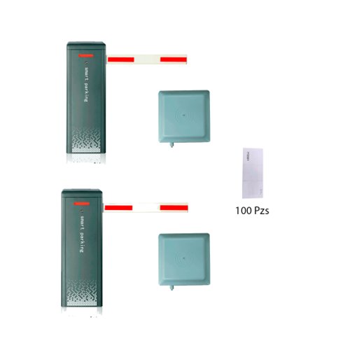 Kit de Control de Acceso WEJOIN con 2 Barreras, 2 Lectoras UHF y 100 Tags Adheribles Modelo KIT-WJDZE2