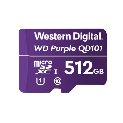 Memoria MicroSDXC Western Digital Purple SC QD101 - Clase 10 - 512GB - Para Vigilancia - WDD512G1P0C Memoria MicroSDXC Western Digital Purple SC QD101 - Clase 10 - 512GB - Para Vigilancia - WDD512G1P0C