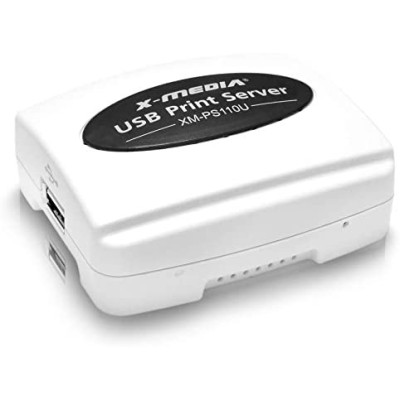 Servidor de Impresión X-Media XM-PS110U - RJ-45 - USB 2.0 - 10/100Mbps- Blanco - XM-PS110U