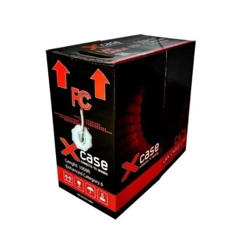 Bobina de Cable de Red Xcase Cat6 305M 24 AWG Gris Modelo ACCCABLE21S