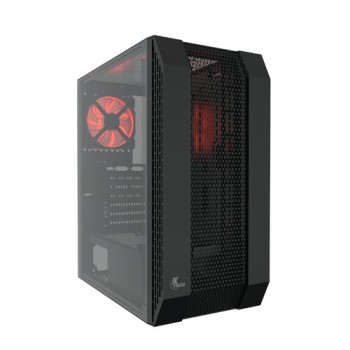 Gabinete Gamer Xtech DEIMOS - Media Torre - ATX/Micro ATX - 1x Ventilador - Panel Lateral - XT-GMR3