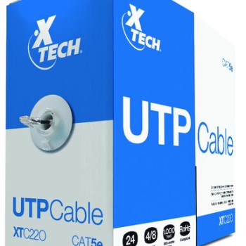 Bobina Xtech - Cat5e - 305M - Gris - XTC-220 Bobina Xtech - Cat5e - 305M - Gris - XTC-220