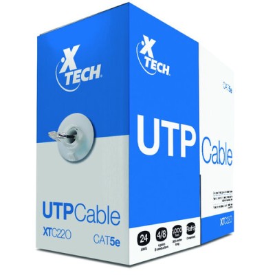 Bobina Xtech - Cat5e - 305M - Gris - XTC-220