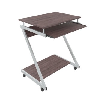 Escritorio para Computadora Xtech con 4 Ruedas - Modelo XTF-CD194 - Color Café y Plata