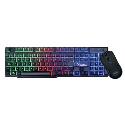 Kit Gamer de Teclado y Mouse Xzeal XST-201 - Alámbrico - USB - Español - Negro - XSKTALRW1B