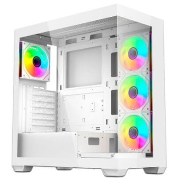 Gabinete Gamer XZeal XZ-140 - Media Torre - ATX/Micro-ATX/Mini-ITX - Panel Lateral - Blanco - XZCGB08W