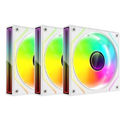 Kit de Ventiladores XZeal XZ1115 - 120mm - ARGB - 3 Piezas - Blanco - XZVE101W