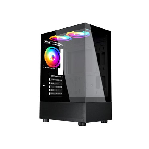 Gabinete Gamer YAGUARET 360 Mini Torre - Micro ATX/Mini ITX con 3 Ventiladores - Modelo CG360GBYGT