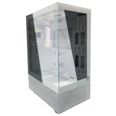 Gabinete Gamer Yaguaret 360 - Micro ATX - ATX/Micro ATX/Mini ITX - 3 Ventiladores - Panel Lateral - Blanco - CG360GWYGT